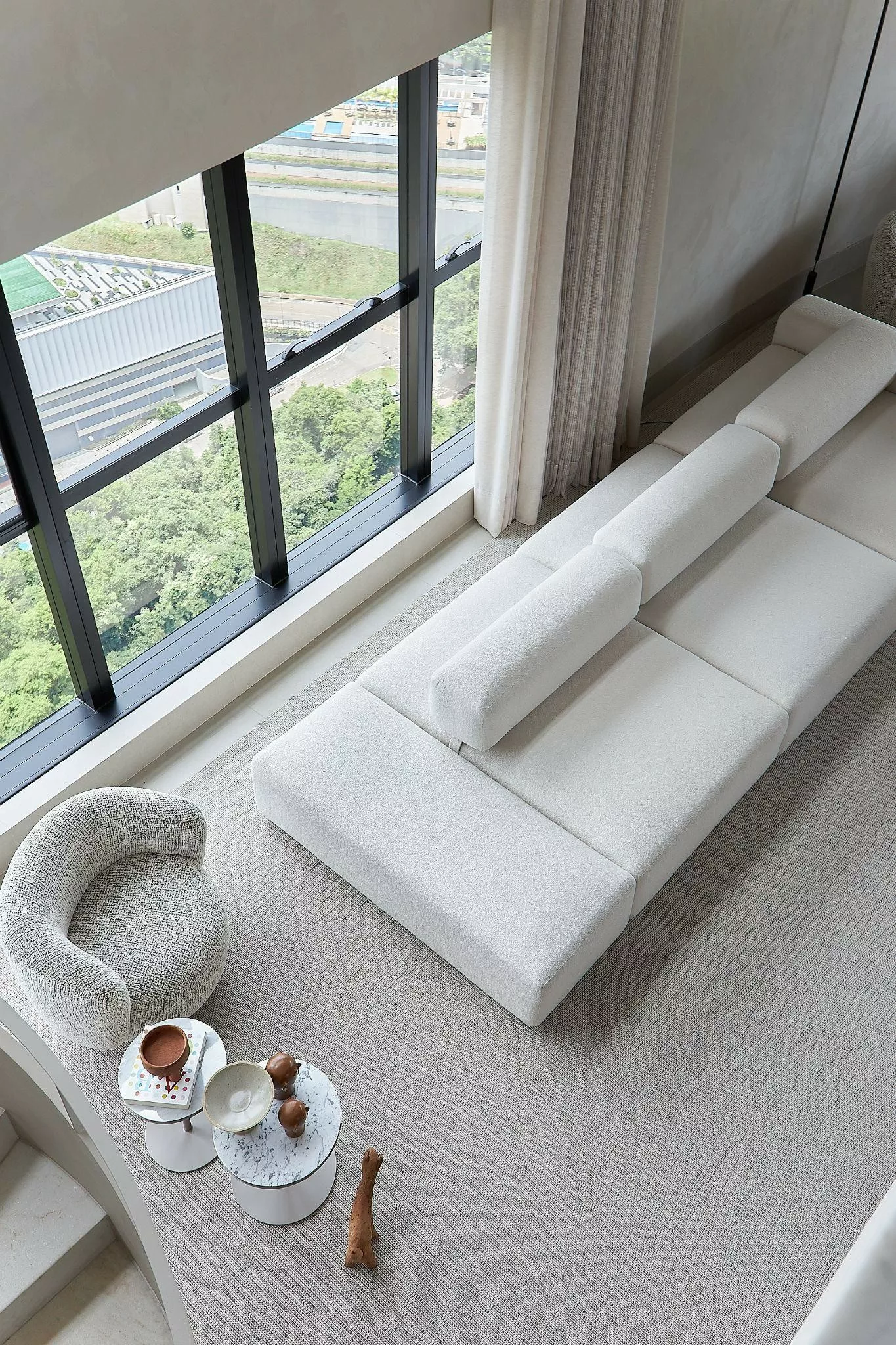 Área de estar do apartamento